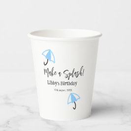 Machen Sie einen strahlend blauen Schirm Sommerbec Pappbecher