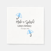 Machen Sie einen strahlend blauen Schirm Sommerbec Serviette (Vorderseite)