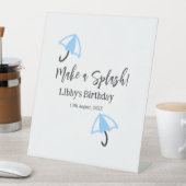 Machen Sie einen strahlend blauen Schirm Sommerbec Sockelschild (In Situ)