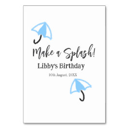 Machen Sie einen strahlend blauen Schirm Sommerbec Tischnummer