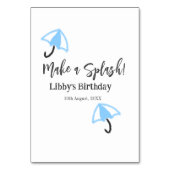 Machen Sie einen strahlend blauen Schirm Sommerbec Tischnummer (Rückseite)