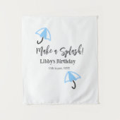 Machen Sie einen strahlend blauen Schirm Sommerbec Wandteppich (Vorderseite)