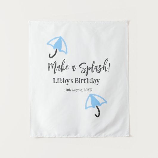 Machen Sie einen strahlend blauen Schirm Sommerbec Wandteppich (Vorderseite)