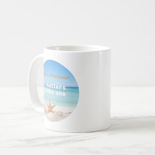 Machen Sie einen Unterschied, Sternengeschichte. Kaffeetasse (Vorderseite Links)