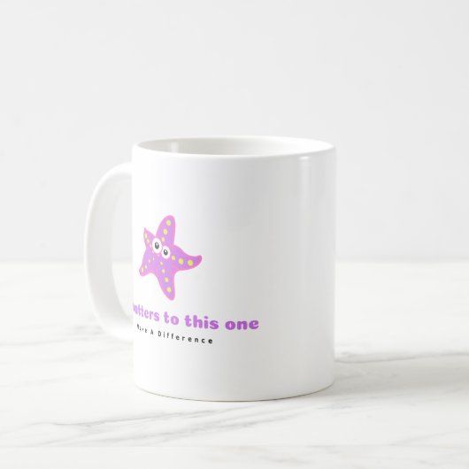 Machen Sie einen Unterschied, Sternengeschichte. Kaffeetasse (Vorderseite Links)