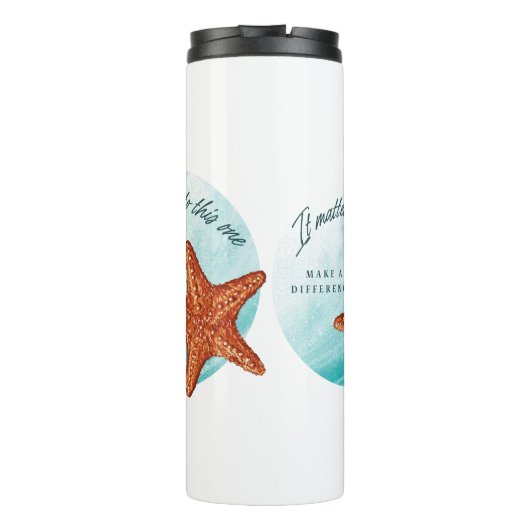 Machen Sie einen Unterschied, Sternengeschichte. Thermosbecher (Rückseite)