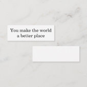 Machen Sie einen Unterschied Telefonnummerkarte (Vorne/Hinten)