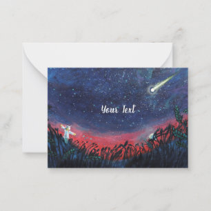 Machen Sie einen Wunsch auf einer Shooting Star Il Mitteilungskarte