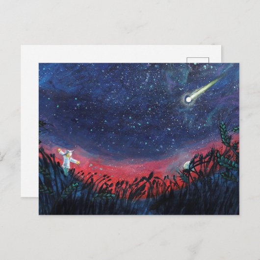 Machen Sie einen Wunsch auf einer Shooting Star Il Postkarte (Vorne/Hinten)