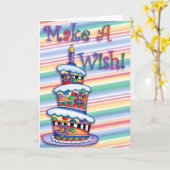 Machen Sie einen Wunsch - Gruß-Karte Karte (Gelbe Blume)