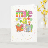 Machen Sie einen Wunsch Karte (Gelbe Blume)