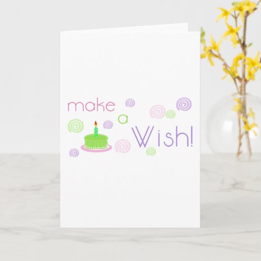 Machen Sie einen Wunsch Karte (Gelbe Blume)
