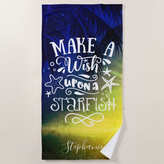 Machen Sie einen Wunsch nach einem Niedlichen Sees Strandtuch (Vorderseite)