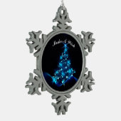 Machen Sie einen Wunsch Schneeflocken Zinn-Ornament (Links)