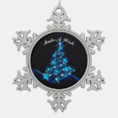 Machen Sie einen Wunsch Schneeflocken Zinn-Ornament (Vorderseite)