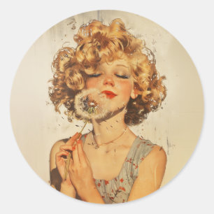 Machen Sie einen Wunschleuchter Runder Aufkleber