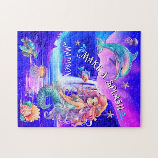 Machen Sie einen zauberhaften Wasserfall der Meerj Puzzle (Horizontal)