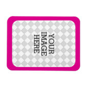 Machen Sie einfach Ihr eigenes Foto Display Pink F Magnet (Horizontal)