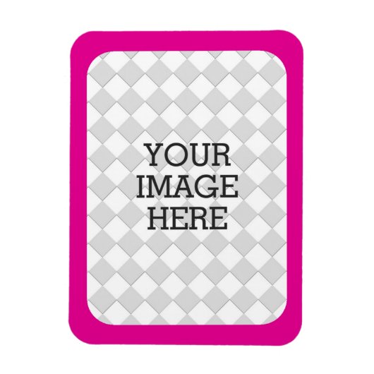 Machen Sie einfach Ihr eigenes Foto Display Pink F Magnet (Vertikal)