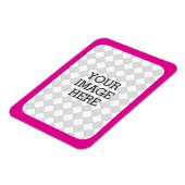 Machen Sie einfach Ihr eigenes Foto Display Pink F Magnet (Linke Seite)