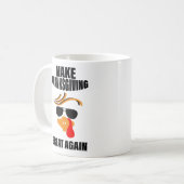 Machen Sie Erntedank wieder groß, Funny Turkey Ges Kaffeetasse (Vorderseite Links)