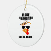Machen Sie Erntedank wieder groß, Funny Turkey Ges Keramik Ornament (Links)