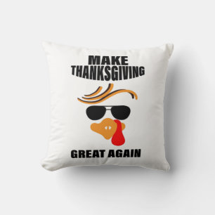 Machen Sie Erntedank wieder groß, Funny Turkey Ges Kissen