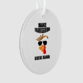 Machen Sie Erntedank wieder groß, Funny Turkey Ges Ornament (Vorderseite)