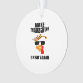 Machen Sie Erntedank wieder groß, Funny Turkey Ges Ornament (Vorderseite)