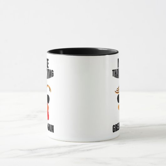 Machen Sie Erntedank wieder groß, Funny Turkey Ges Tasse (Zentrum)