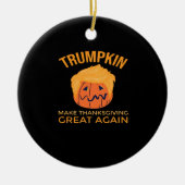 Machen Sie Erntedank wieder groß Trumpkin-Boxy Keramik Ornament (Vorne)
