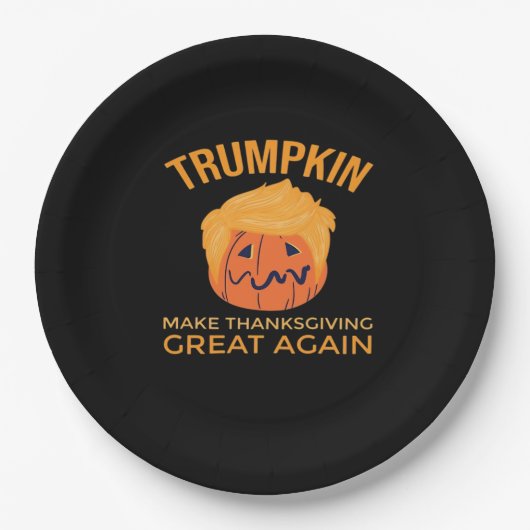 Machen Sie Erntedank wieder groß Trumpkin-Boxy Pappteller (Vorderseite)