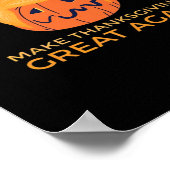 Machen Sie Erntedank wieder groß Trumpkin-Boxy Poster (Ecke)