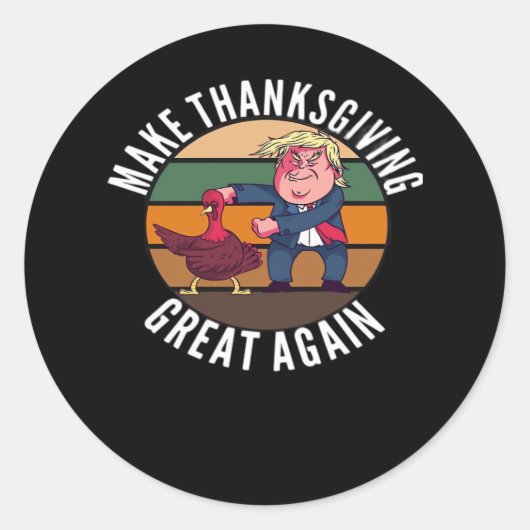 Machen Sie Erntedank wieder groß Trumpkin - Funny Runder Aufkleber (Vorderseite)