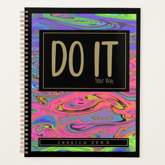 Machen Sie es auf Ihre Weise Trippy Psychedelic Li Planer (Vorderseite)