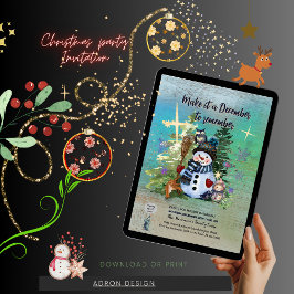 Machen Sie es Dezember erinnern an Weihnachten Blu Einladung