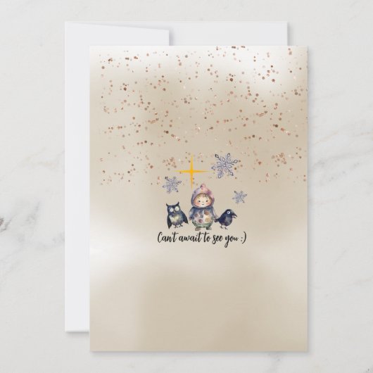 Machen Sie es Dezember erinnern Weihnachten Einladung (Rückseite)