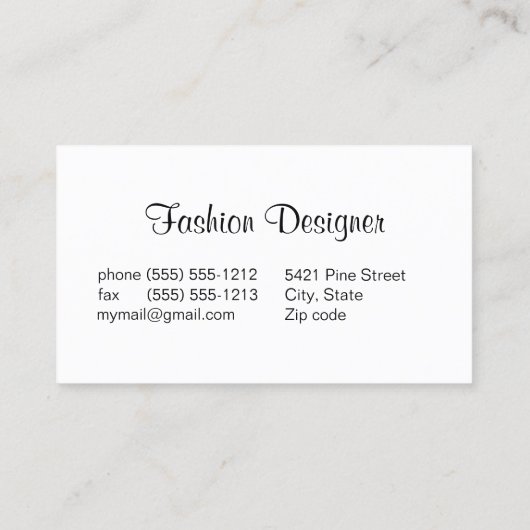 Machen Sie es funktionstüchtig - die "Business Car Visitenkarte (Rückseite)