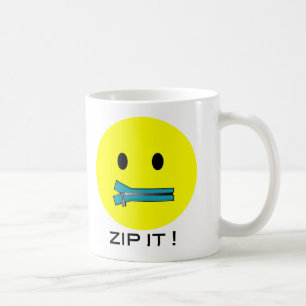 'machen Sie es GESICHTS-TASSE Reißverschluss zu Kaffeetasse