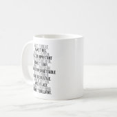 Machen Sie es großartig und machen Sie es möglich Kaffeetasse (Vorderseite Links)