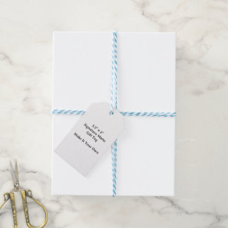 Machen Sie es Ihr Eigenes 3,5" x 2" Blau-weißes Ga Geschenkanhänger