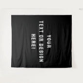Machen Sie es Ihre - XL Custom Black Tapestry Wandteppich (Vorderseite (Horizontal))