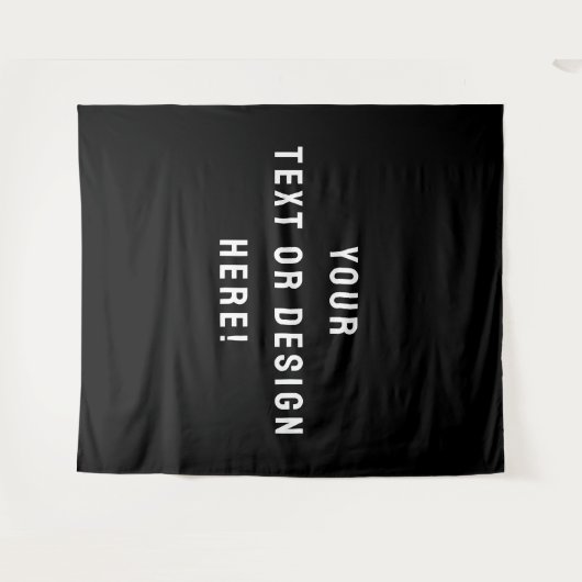 Machen Sie es Ihre - XL Custom Black Tapestry Wandteppich (Vorderseite (Horizontal))
