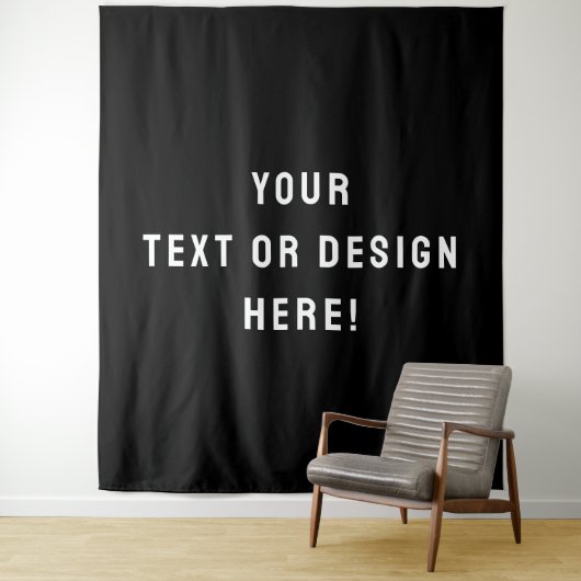 Machen Sie es Ihre - XL Custom Black Tapestry Wandteppich (Beispiel)
