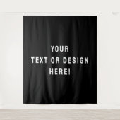Machen Sie es Ihre - XL Custom Black Tapestry Wandteppich (Vorderseite)