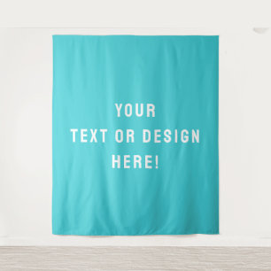 Machen Sie es Ihre - XL Custom Cyan Blue Tapestory Wandteppich