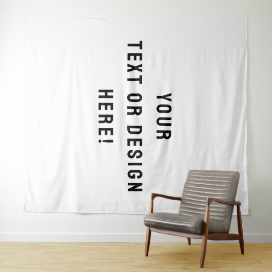 Machen Sie es Ihre - XL Custom White Tapestry Wandteppich (Beispiel (Horizontal))