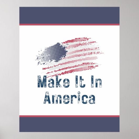 Machen Sie es in Amerika stilisiert groß Poster (Vorne)