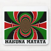 Machen Sie es kenyan farbigen Flag Pattern Farben Mousepad (Vorne)