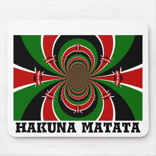 Machen Sie es kenyan farbigen Flag Pattern Farben Mousepad (Vorne)
